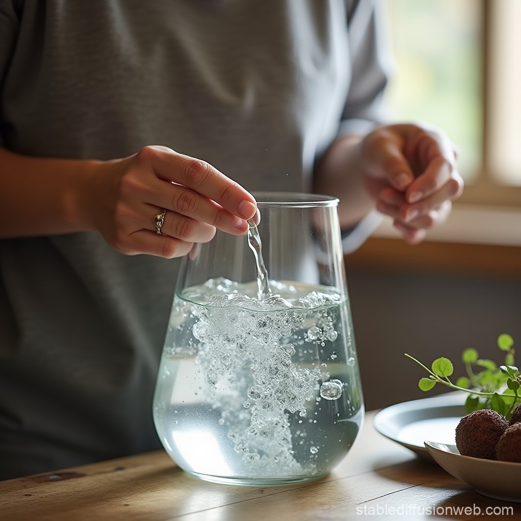 Agua purificada en una jarra